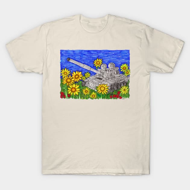 Slava Ukraini - Stop the Invasion T-Shirt by Christopher's Doodles